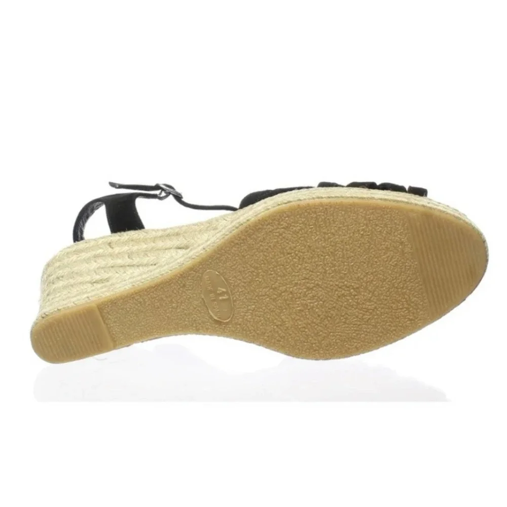 Eric Michael Marilyn Black Espadrilles Sandals 11